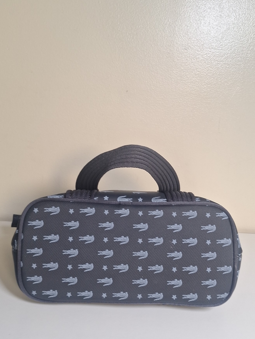 Lacoste Vintage Y2K Navy Star Crocodile Canvas Mini Hand Bag Handbag Authentic - Picture 6 of 13